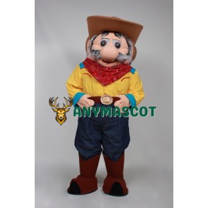 Realistic Cowboy Mascot Costume