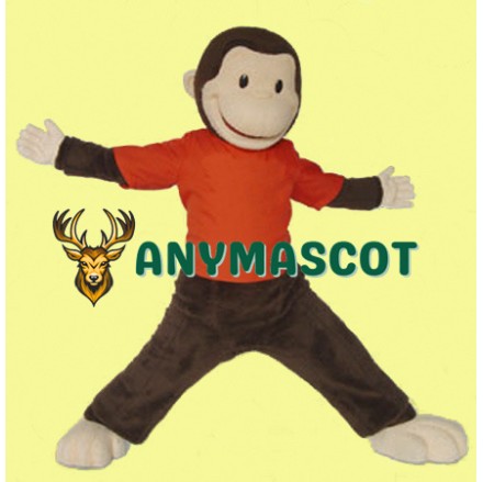 Curious George Monkey Mascot Costume