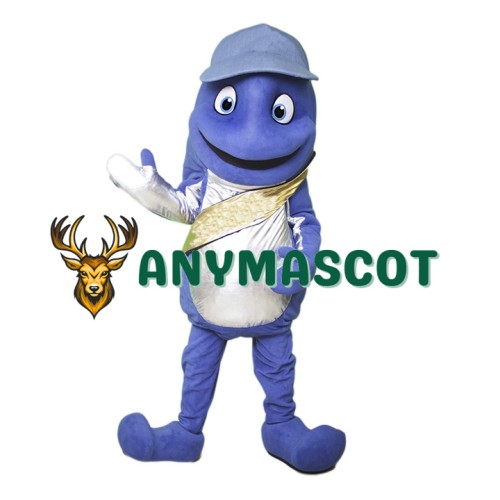 Blue Fish Mascot Costume