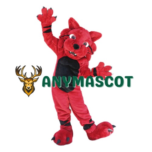 Red Bearcat Mascot Costume
