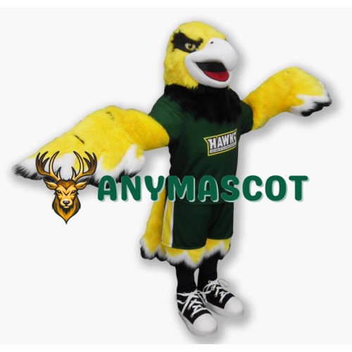 Yellow Hawks Mascot Costume