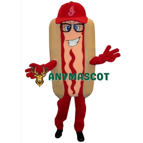 Happy Hotdog Mascot Costume
