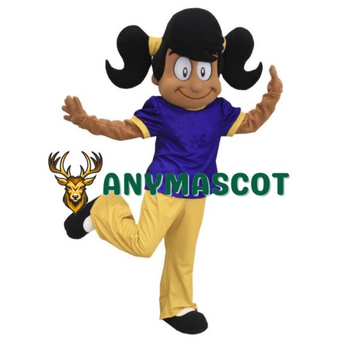 Smiling Girl Mascot Costume