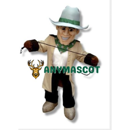 Golden Cowboy Mascot Costume