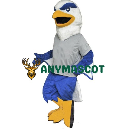 Blue & White Eagle Mascot Costume