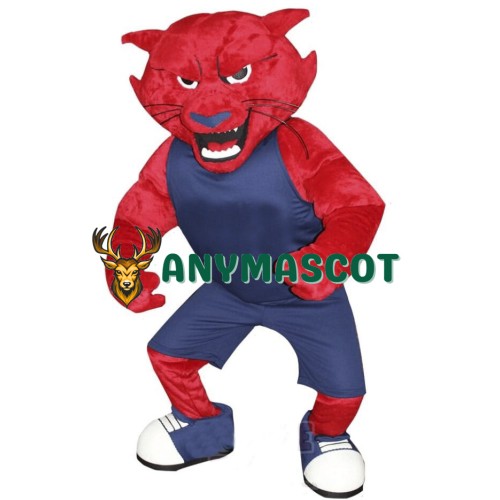 Red Bearcat Mascot Costume