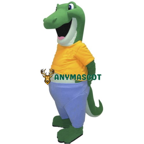 Happy Alligator Mascot Costume