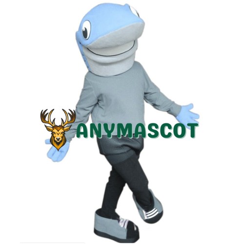 Blue Lightweight Shark Mascot Costume