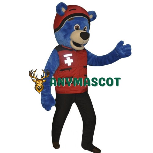 Friendly Blue Lightweight Bear Mascot Costume