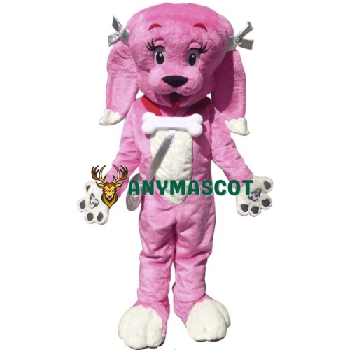 Cute Pink Dog Mascot Costume