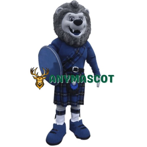 Blue Lightweight Lion Mascot Costume