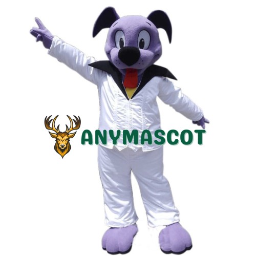 Cute Purple Dog Mascot Costume
