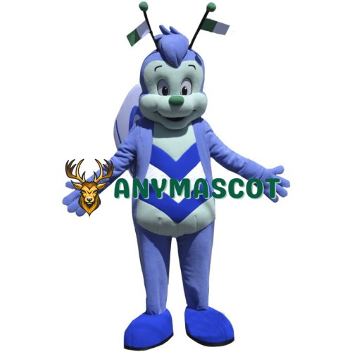 College Blue Bee Mascot Costume