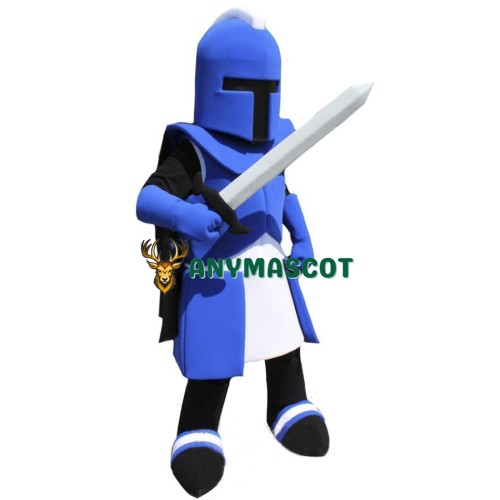 Blue Titan Knight Mascot Costume