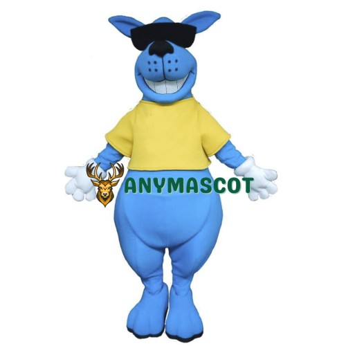 Blue Kangaroo Mascot Costume