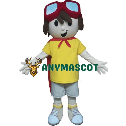 Cute Super Boy Mascot Costume