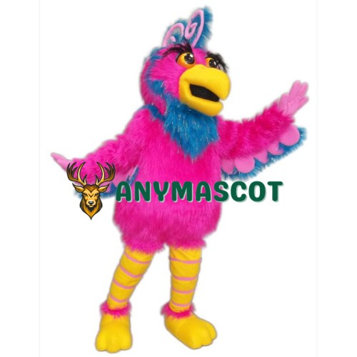 Pink Parrot Mascot Costume