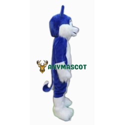 Blue Furry Husky Mascot Costume