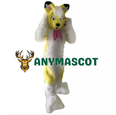 Yellow Husky Mascot Costume