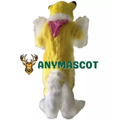 Yellow Husky Mascot Costume