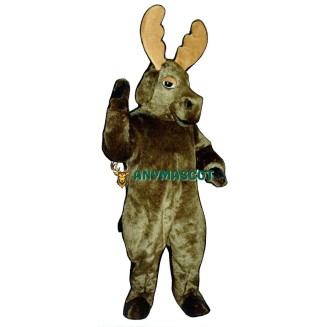 Grey Moose Mascot Costume