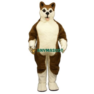 Brown Husky Mascot Costume