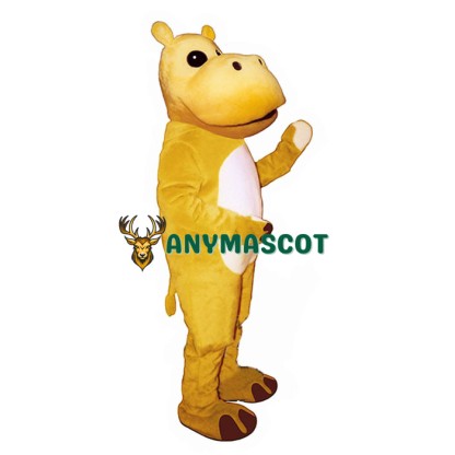 Yellow Hippo Mascot Costume