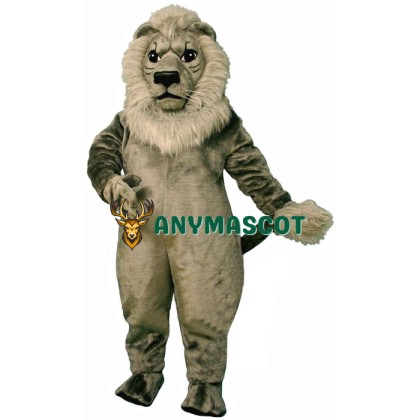 Old Grey Lion Mascot Costume