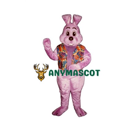 Lavender Louie Vest Bunny Mascot Costume