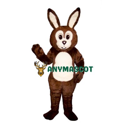 Brown Fat Bunny Mascot Costume