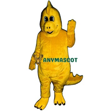 Cute Yellow Dinosaur Mascot Costume