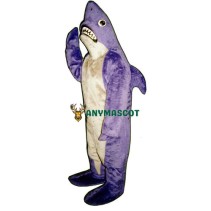 Purple Shark Mascot Costume