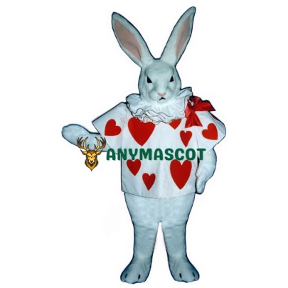 White Rabbit with Jacket Mascot Costume