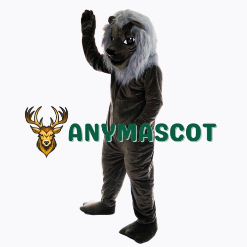 Old Black Lion Mascot Costume