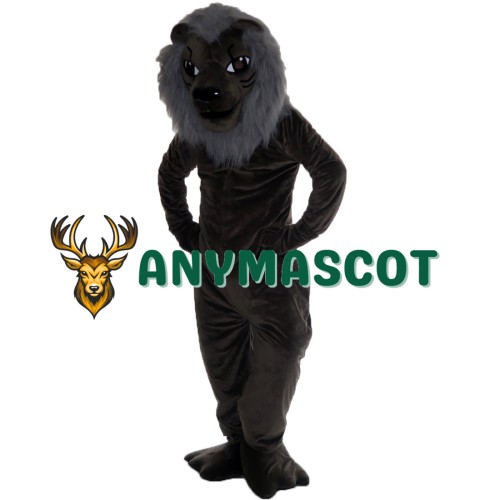 Old Black Lion Mascot Costume