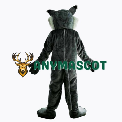 Grey Power Cat Wildcat Mascot Costume