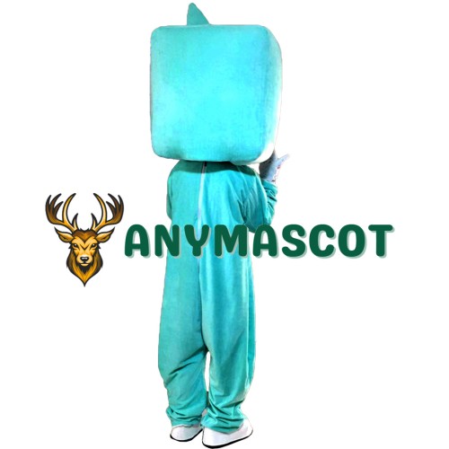 Green TV Set Mascot Costumes