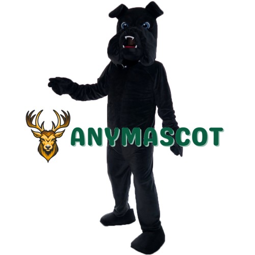 Black Bulldog Mascot Costume