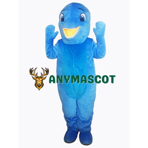 Happy Blue Dolphin Mascot Costumes