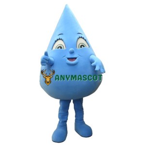 Blue Raindrop Mascot Costume