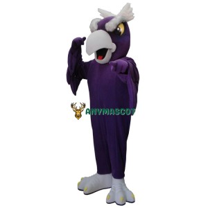 Purple Owl Mascot Costume