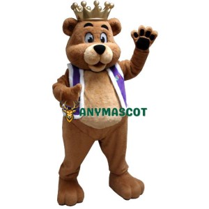 King Billy Bob Bear Mascot Costume