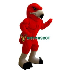 Power Red Hawk Mascot Costume