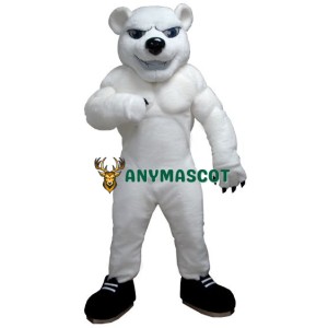Power Polar Bear Mascot Costume