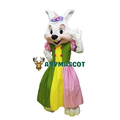 Girl Easter Bunny Mascot Costume