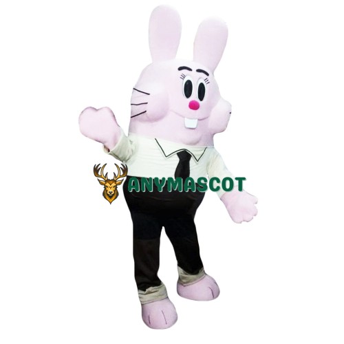 Pink Bunny Mascot Costume Adult Character Costume