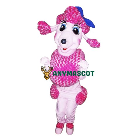 Pink French Poodle Mascot Costume Adult Costume