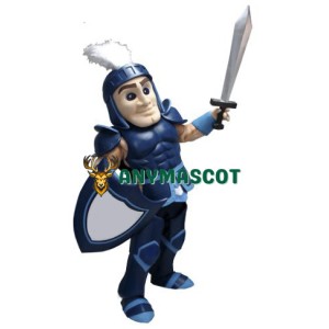 Blue Spartan Knights Mascot Costume
