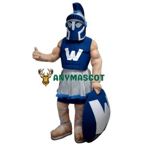 Blue Power Warrior Mascot Costume
