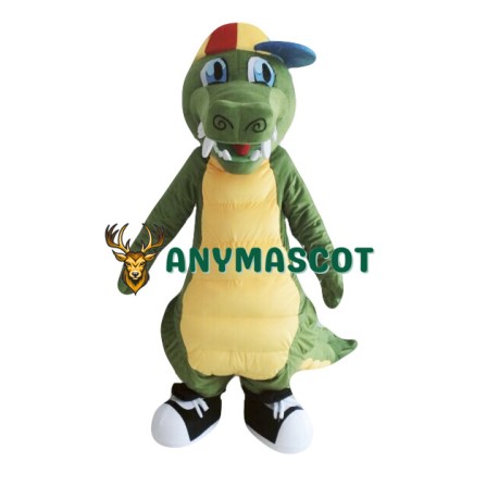 Adult Green Crocodile Mascot Costume